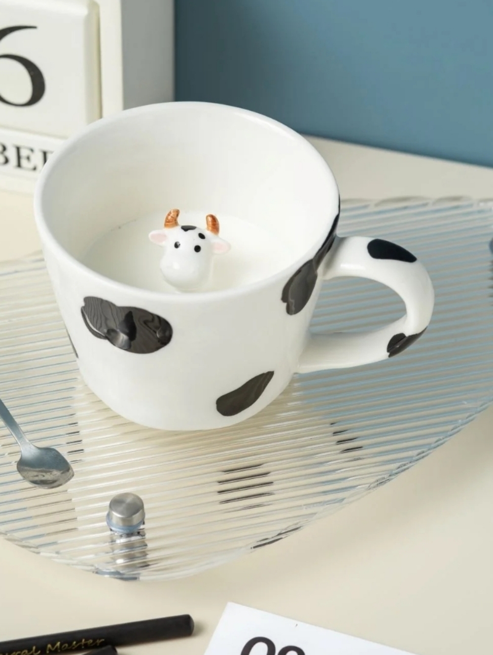 DIHOClub Hidden Cow Mug Black & White Farmhouse Chic Funny Decor